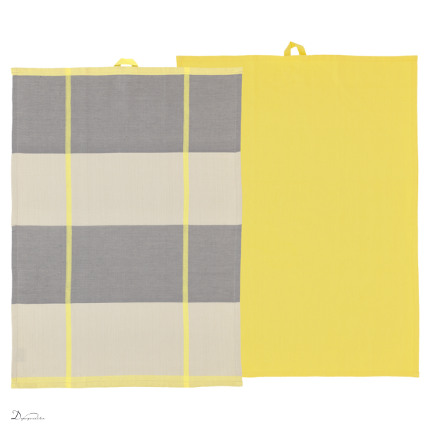 Sdahl Blocks Viskestykke 2-pak - Gul 50x70