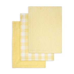 Engholm Viskestykker 3 stk. - Lys Gul 