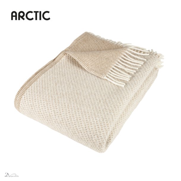 Arctic Diamond uldplaid - Latte