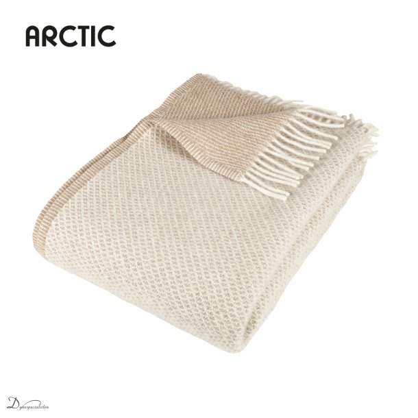 Arctic Diamond uldplaid - Latte