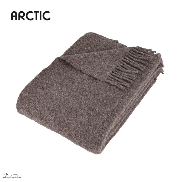 Arctic Melange uldplaid - Mocca