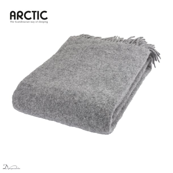 Arctic Melange uldplaid - Grey