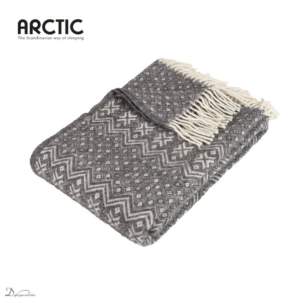 Arctic nordic uldplaid - Grey