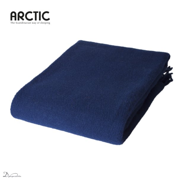 Arctic Solid uldplaid - Royal Blue