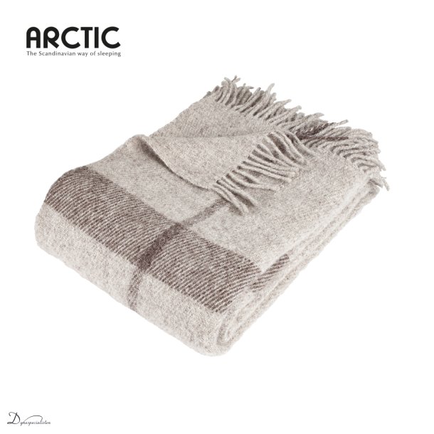 Arctic Toke uldplaid - Smoke
