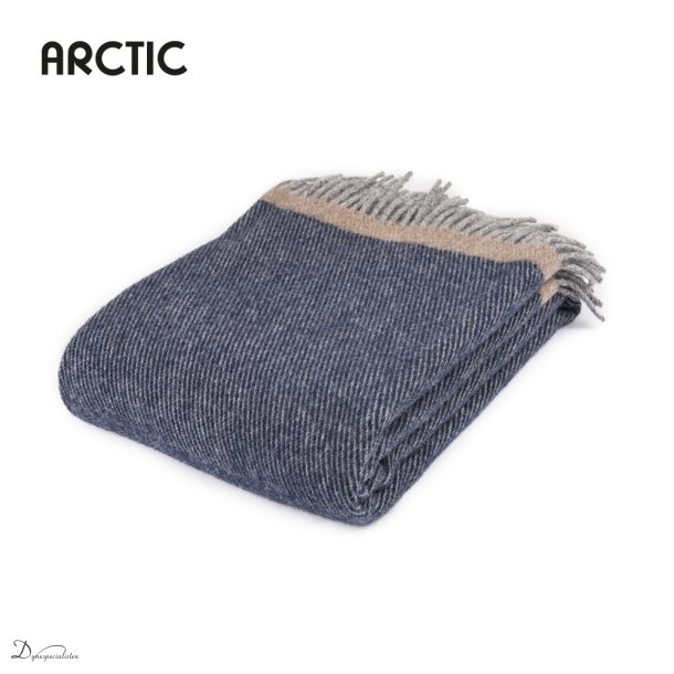 Arctic Track uldplaid - Blue