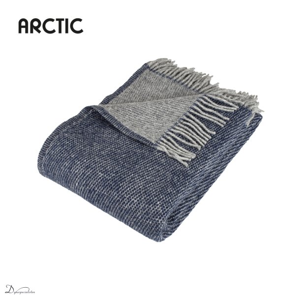 Arctic Viva uldplaid - Blue