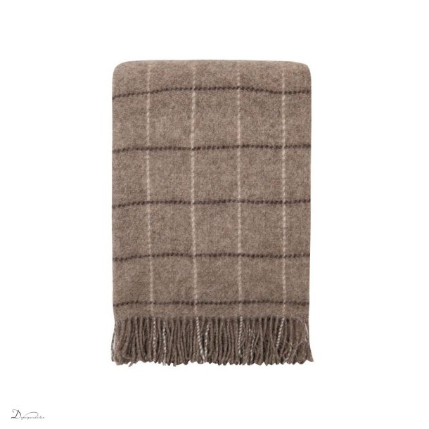 Hie Kamet uldplaid - Beige